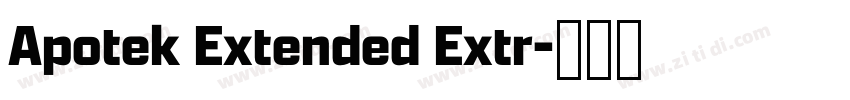 Apotek Extended Extr字体转换